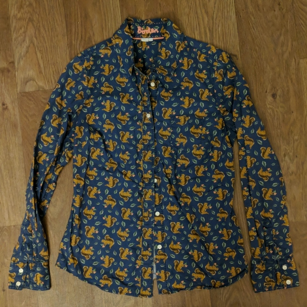 Boden shirt with cute squirrels